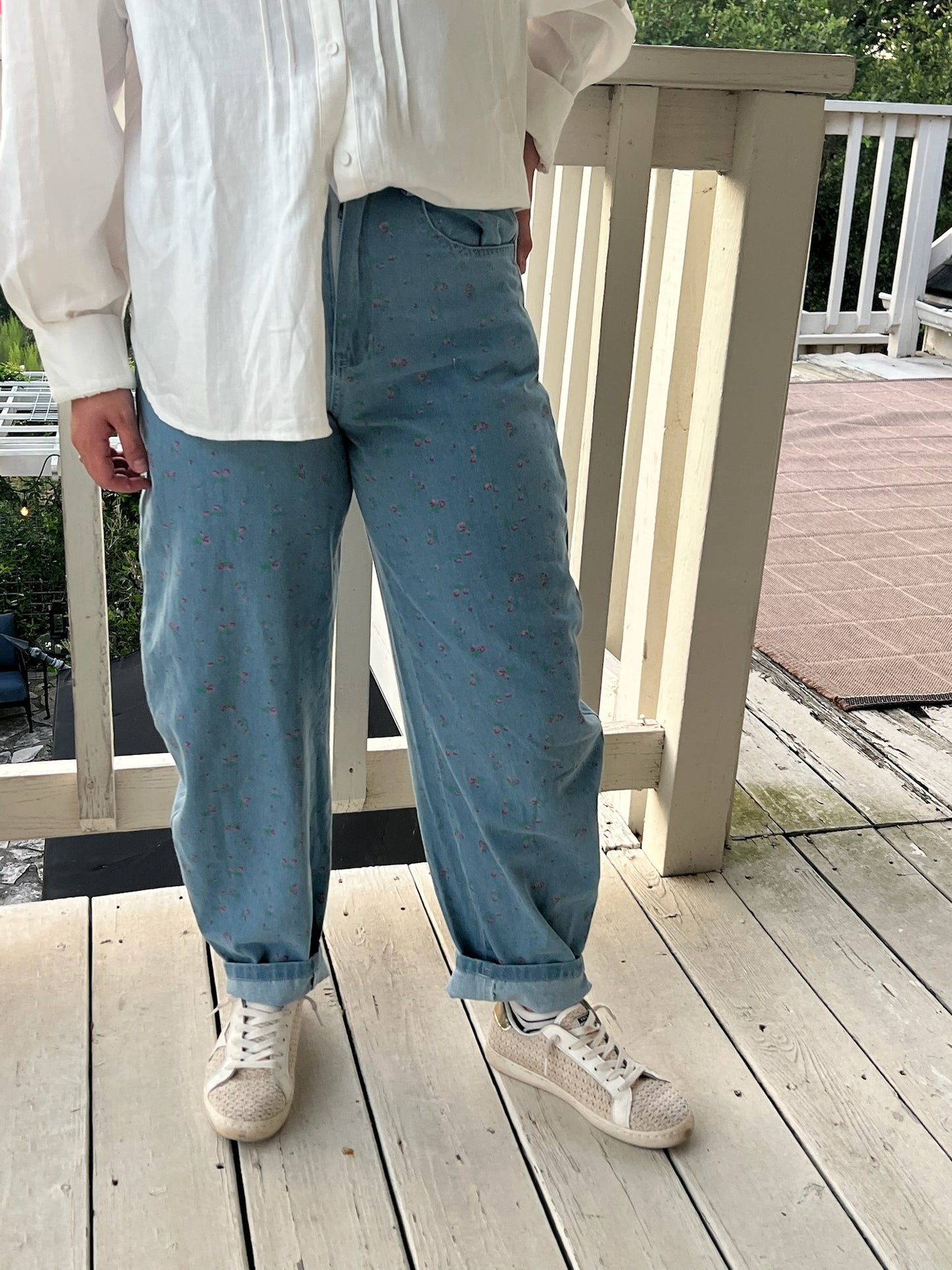 Eloise Floral Barrel Jean