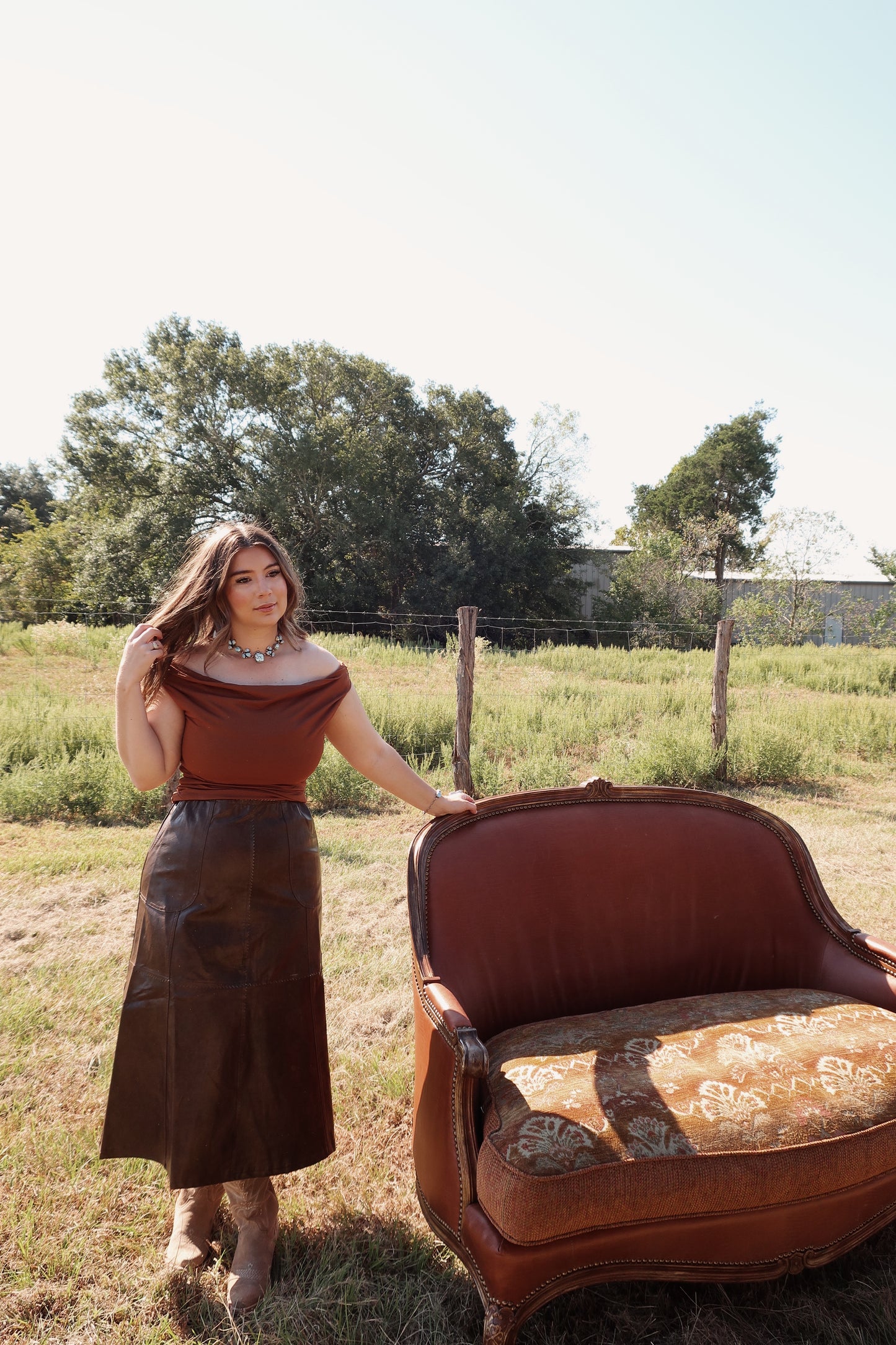Heartland Leather Skirt