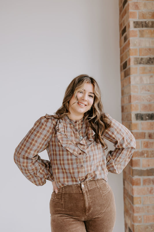 Pretty Woman Plaid Blouse