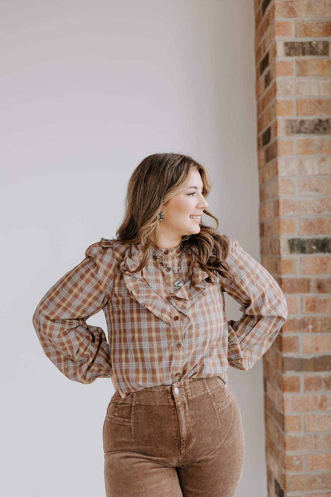 Pretty Woman Plaid Blouse