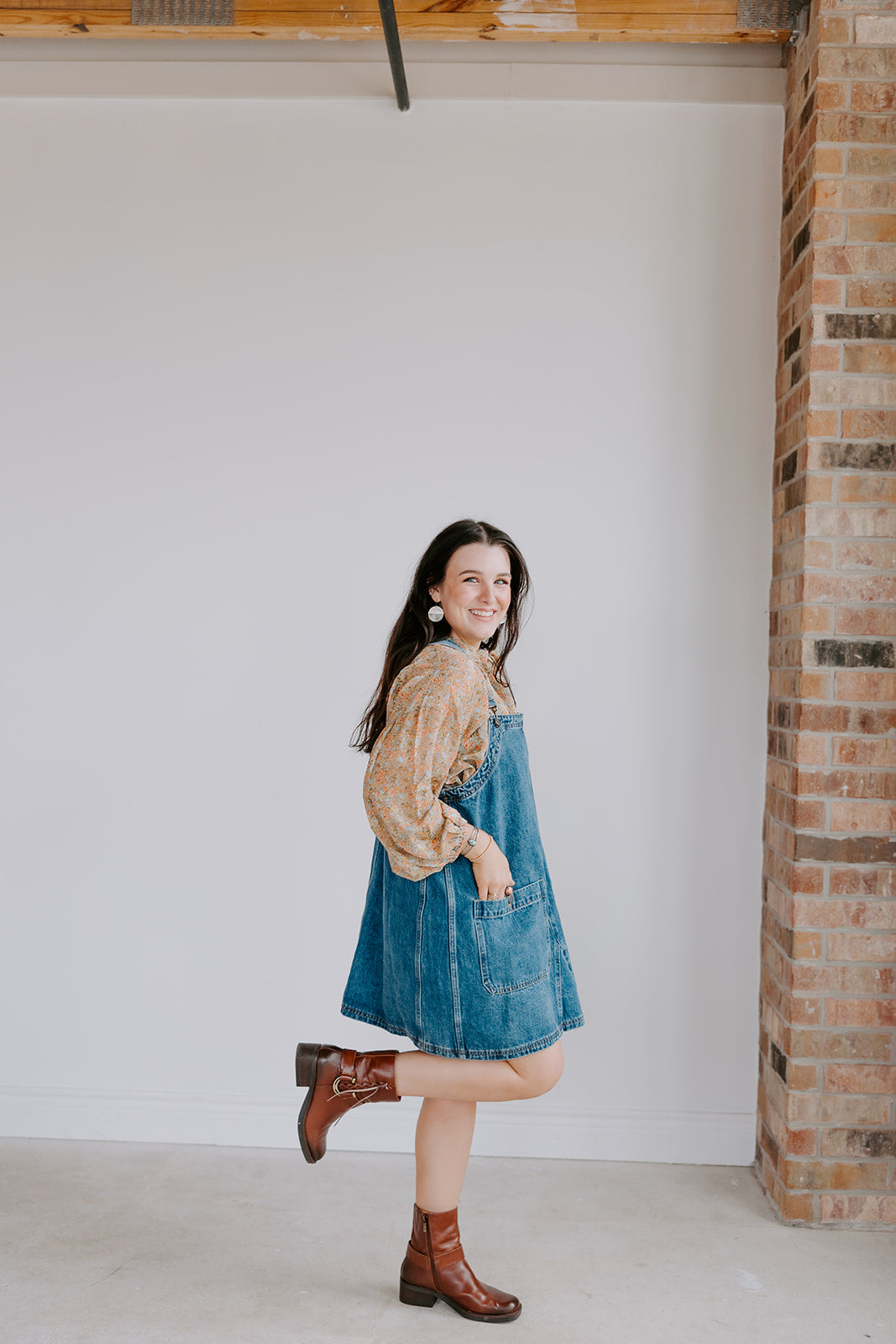 Billie Jean Denim Overall Dress