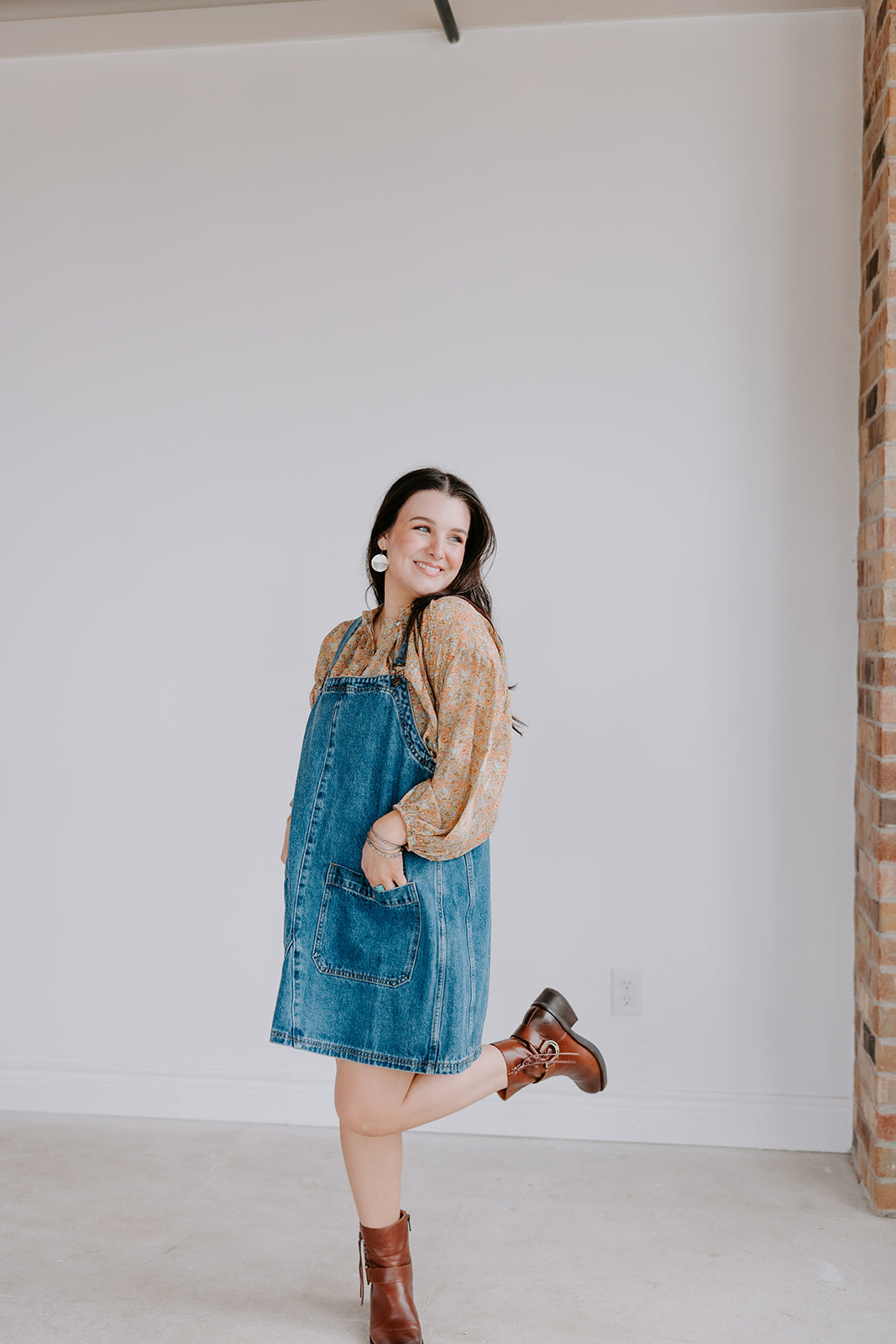 Billie Jean Denim Overall Dress