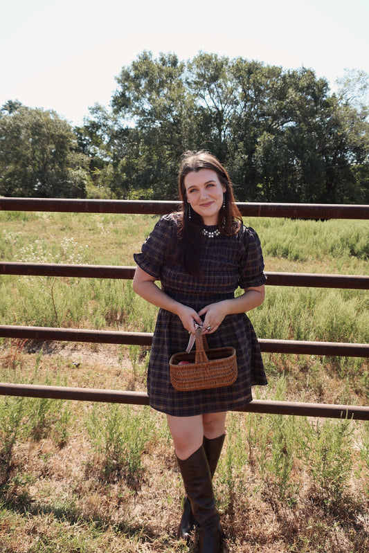 Cottonwood Plaid Mini Dress