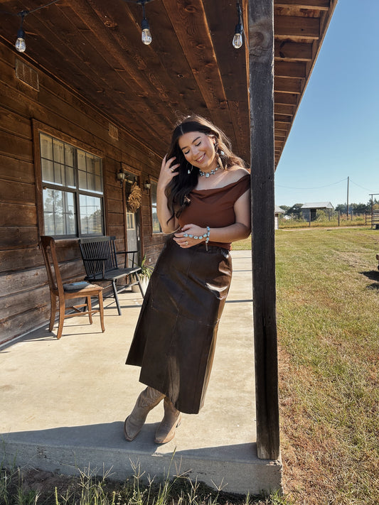 Heartland Leather Skirt