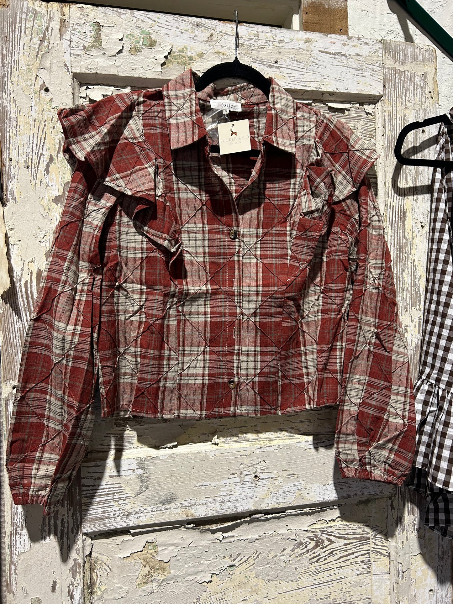 The Cider Plaid Top