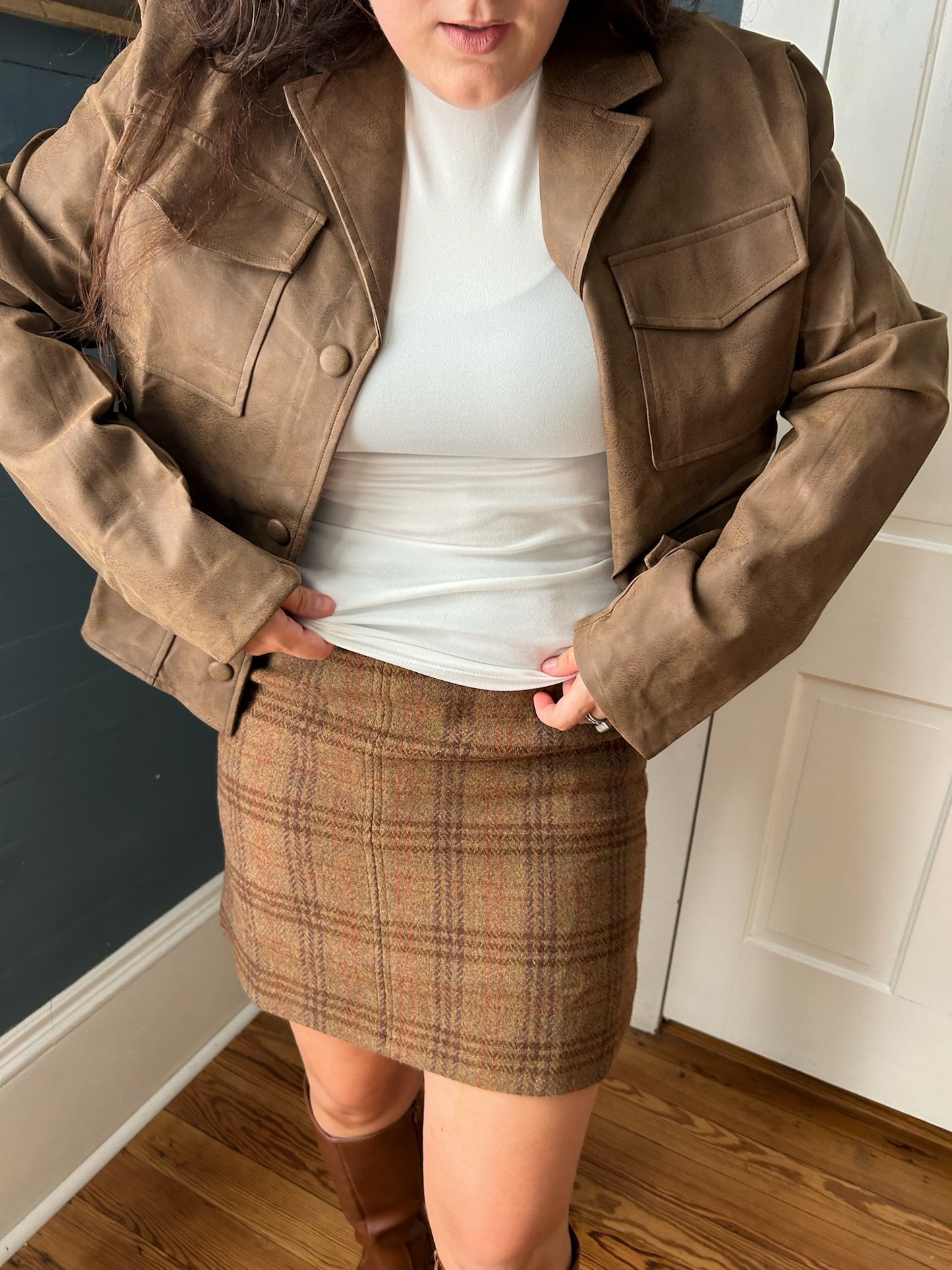 The Rachel Plaid Mini Skirt