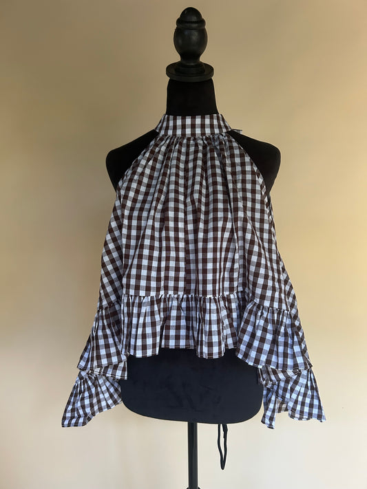 The Hallie Gingham Halter Top