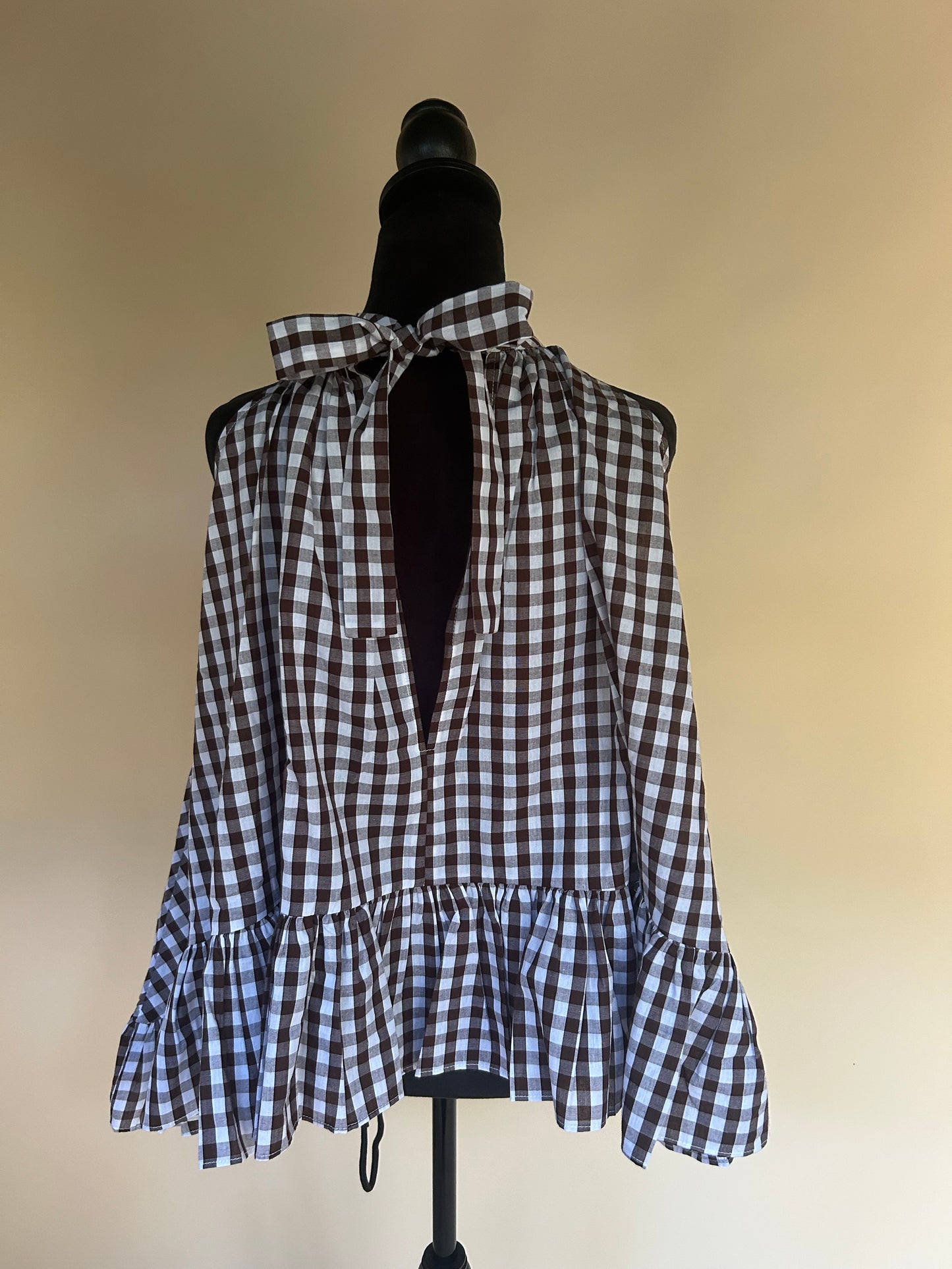 The Hallie Gingham Halter Top