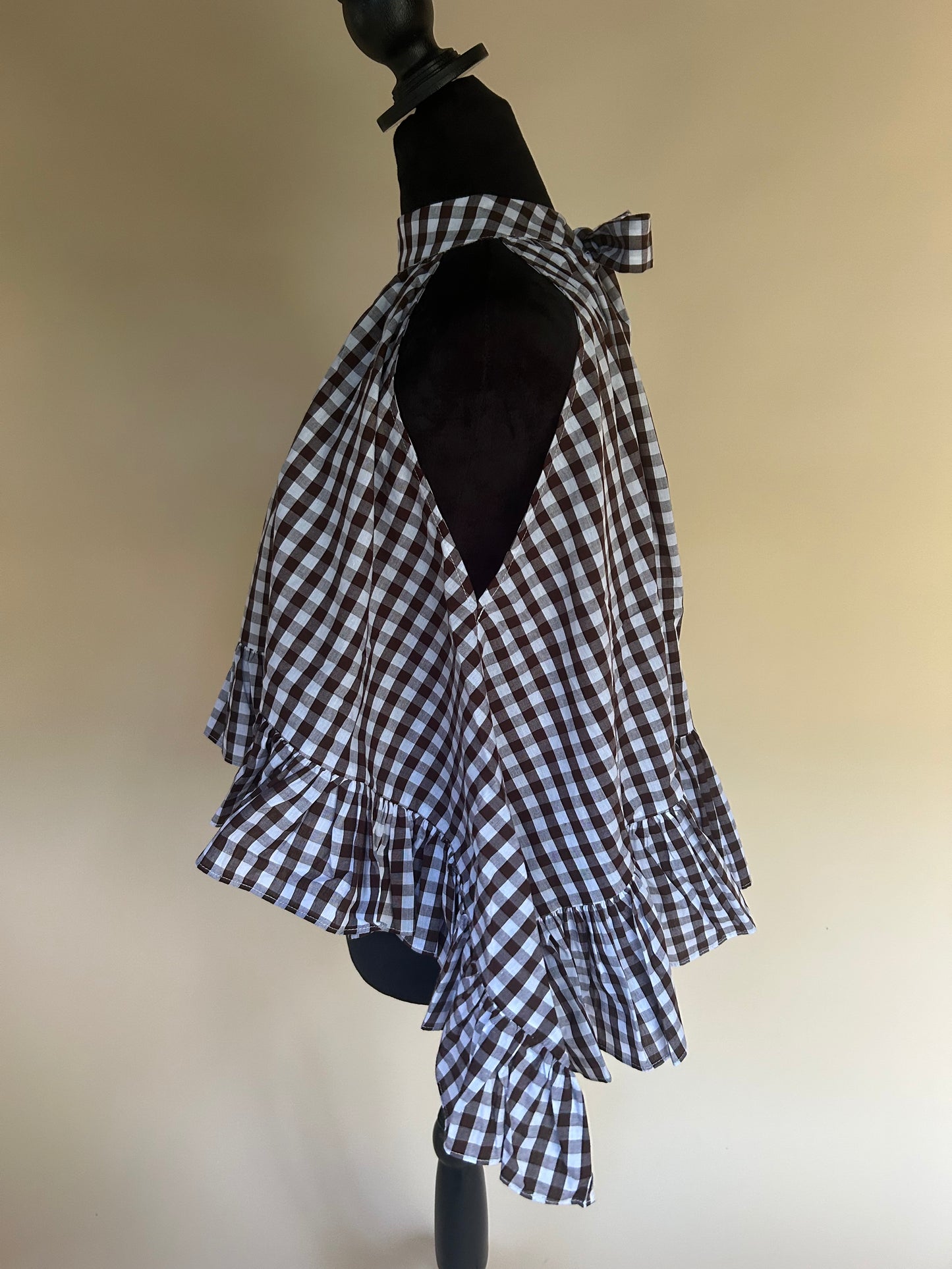 The Hallie Gingham Halter Top