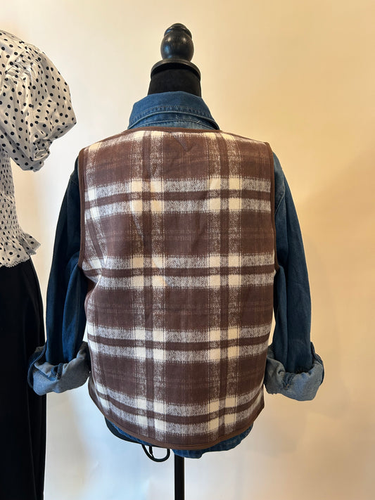 Chestnut Plaid Vest