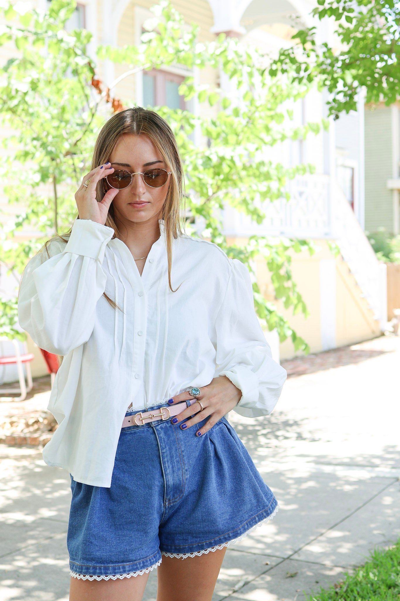 Sutton White Blouse
