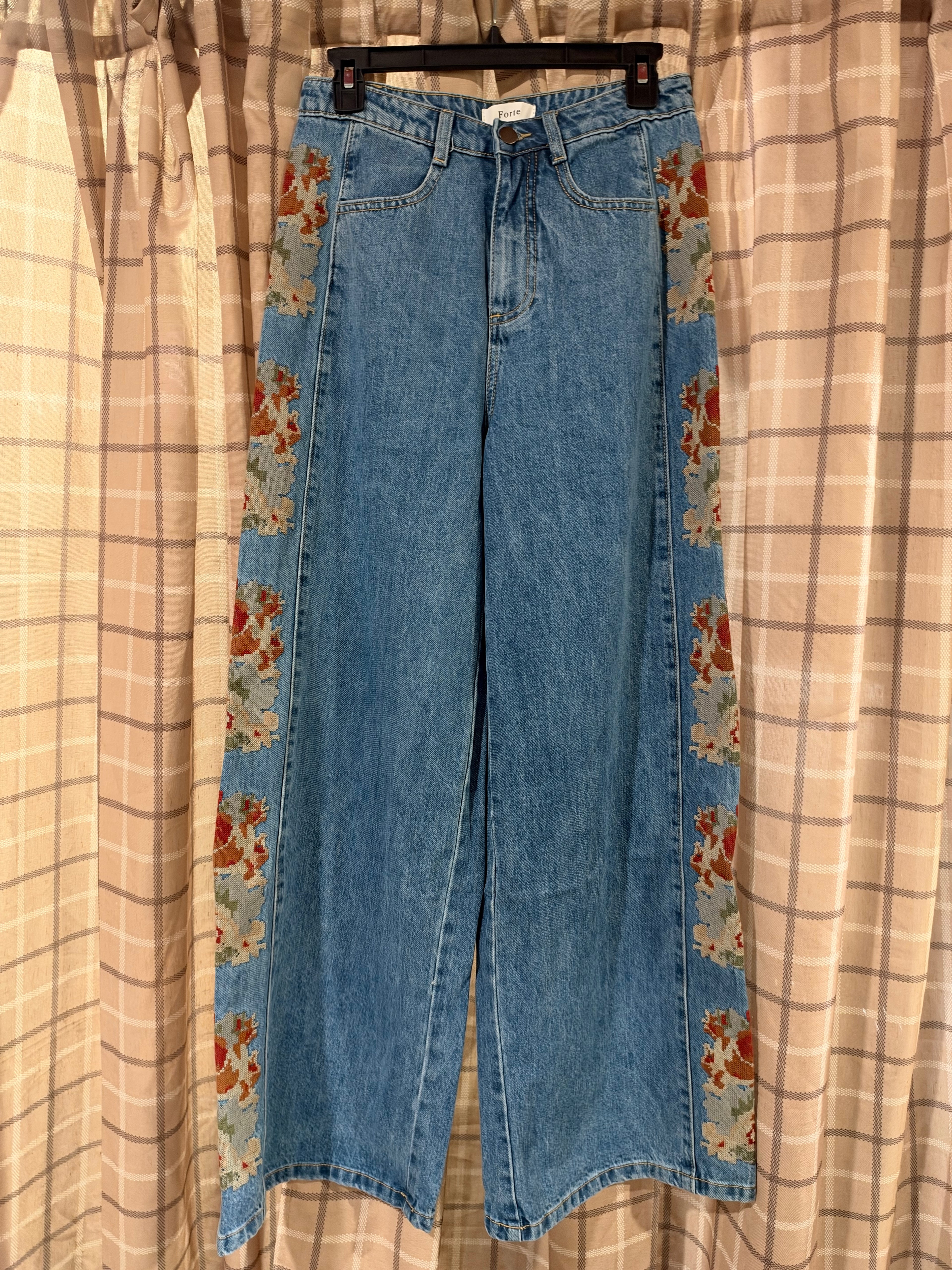 The Cross Stitch Embroidered Jeans