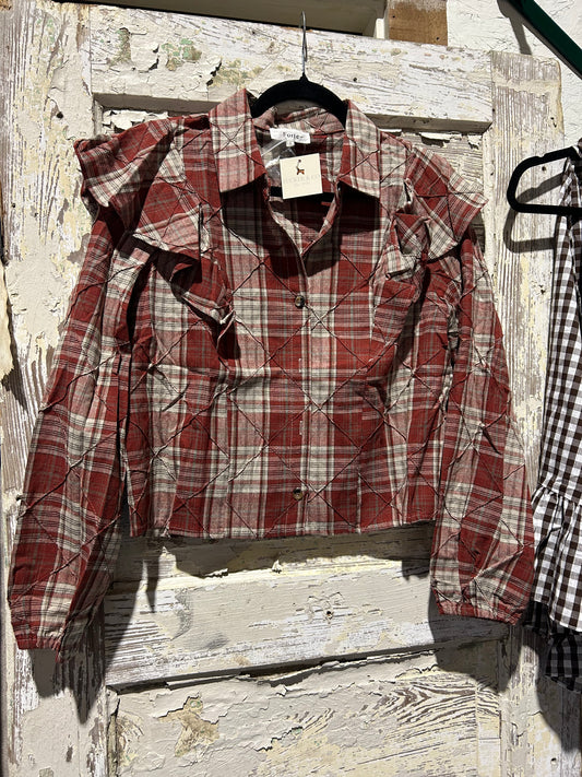 The Cider Plaid Top