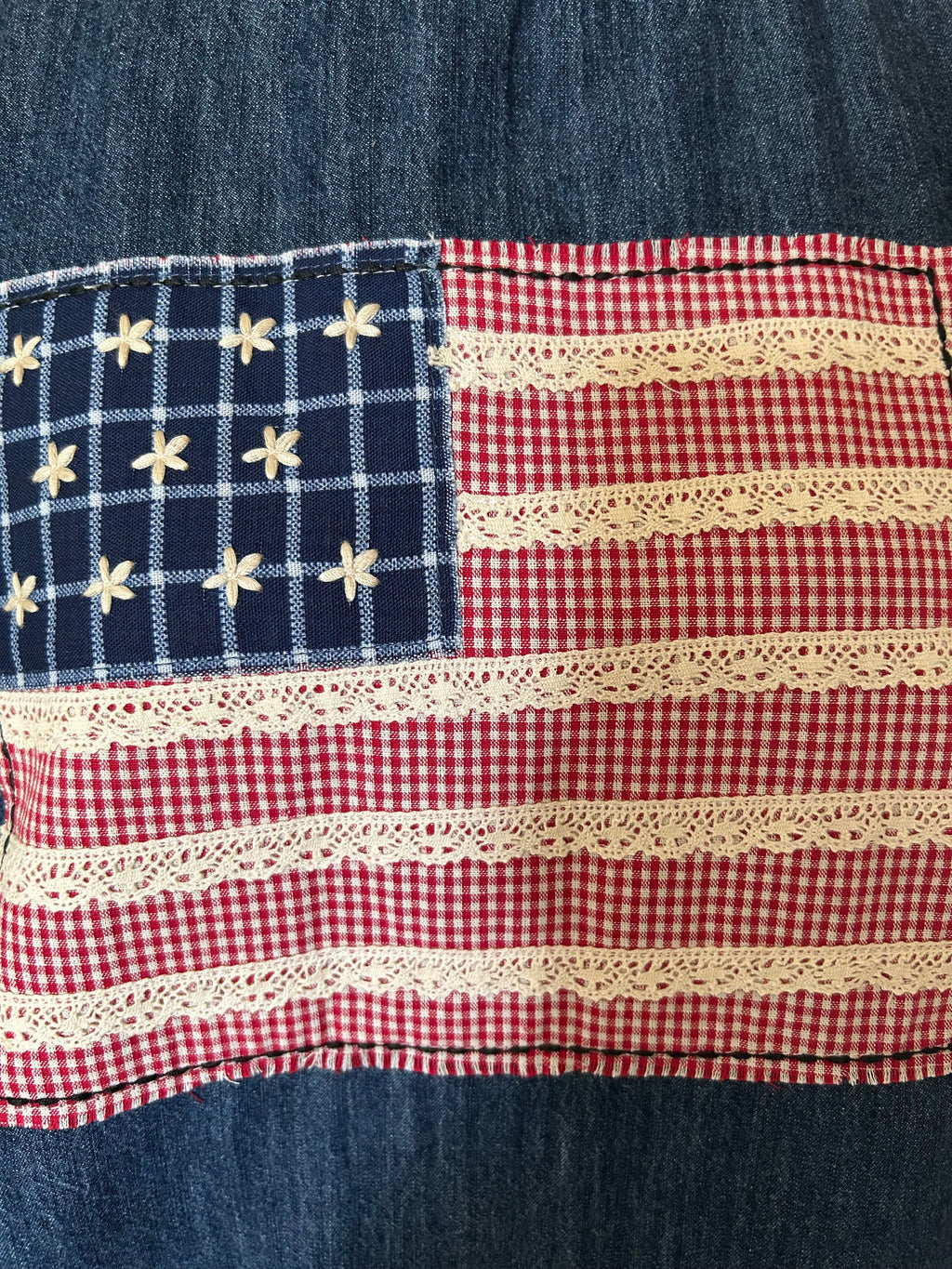 Miss Americana Denim Patchwork Shirt