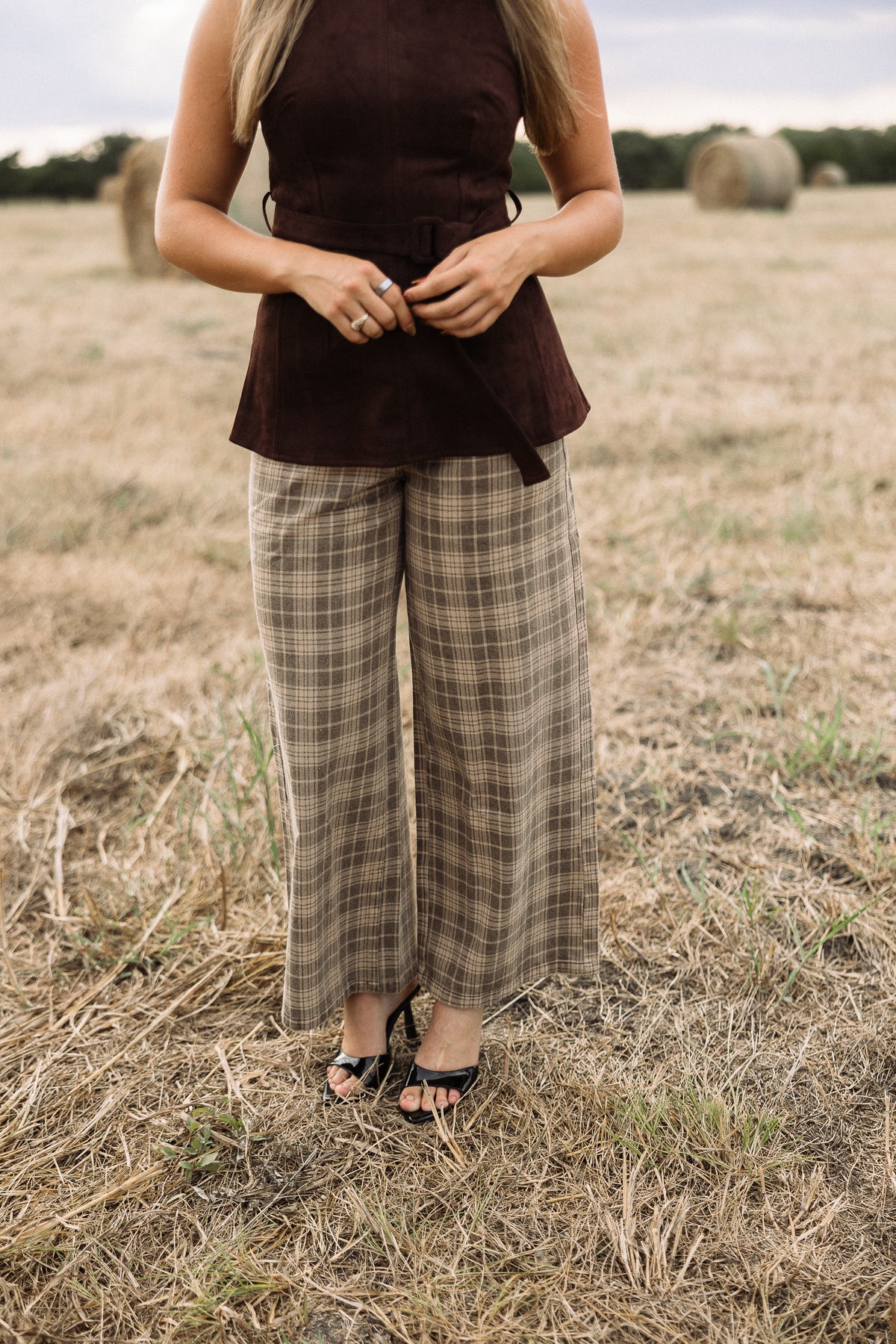 Belle Suede Belted Top
