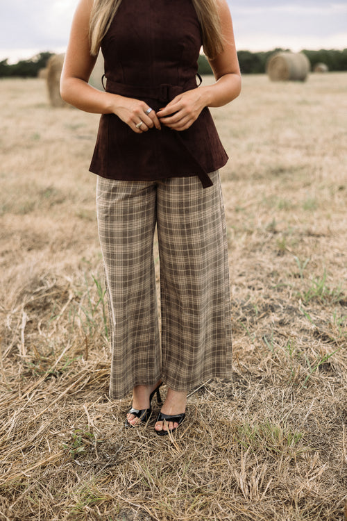 Belle Suede Belted Top
