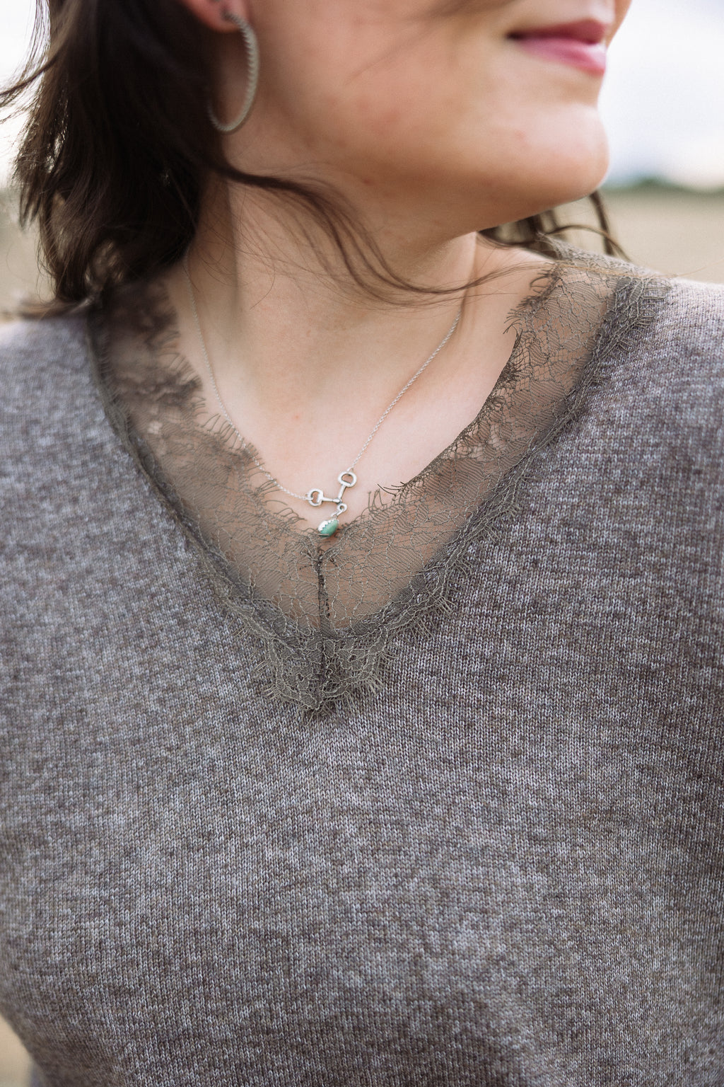 The Victoria Lace Trim Sweater