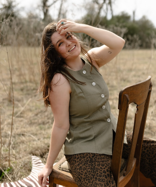 The Sahara Linen Vest